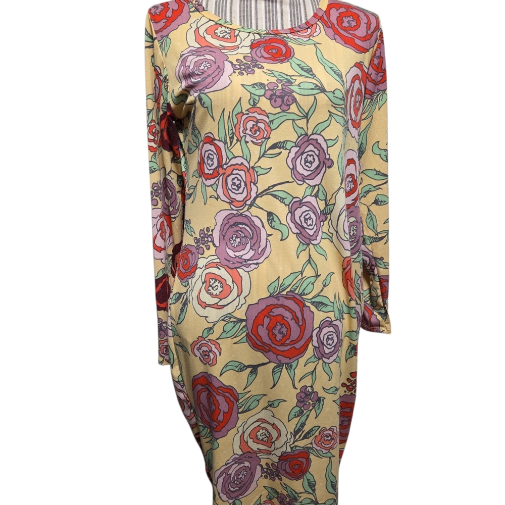 LuLaRoe Floral Long Sleeve Dress